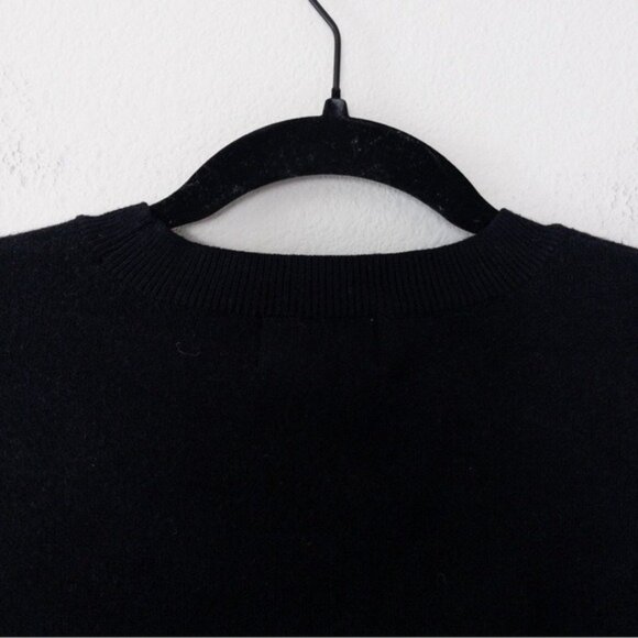 NEW Modern Citizen Balloon Sleeve Knit Sweater M/L Black Cropped Ribbed - Picture 9 of 9